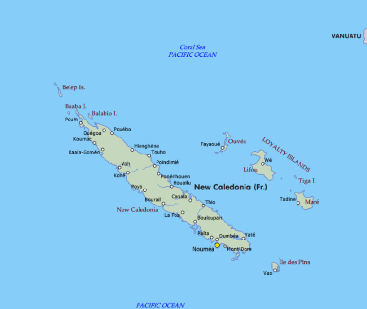 Telefonauskunft Neukaledonien Übersicht