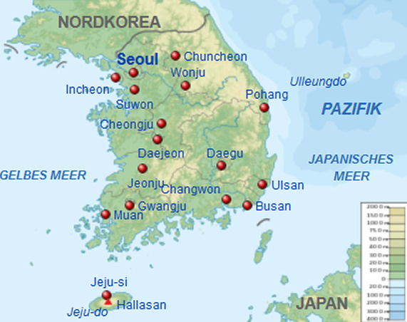 Telefonauskunft Südkorea Übersicht