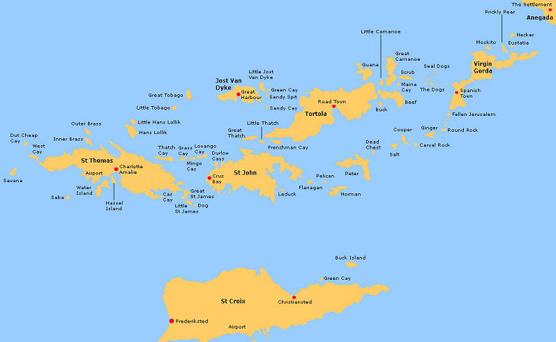Telefonauskunft US Virgin Islands Übersicht